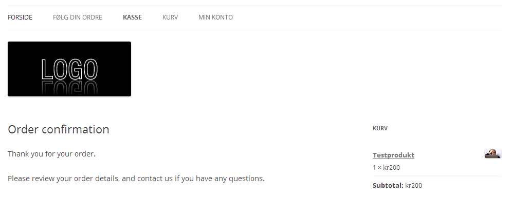 The order confirmation page in WooCommerce. You can edit this page from WordPress